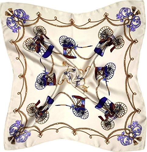 Preisvergleich Produktbild Blue Cream Carriage Print Kleiner Dicker Seidenschal