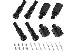 The Lord of The Tools 2 Sets 2-poliger männlicher Buchsenstecker mit Klemmen und Dichtungen, Sensor-Stecker-Set, 1J0973702 1J0973802 6N0906102, wasserdichtes Reparaturset