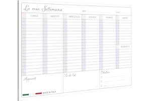 KOÏLWËS Planner Settimanale 2024 A4-50 Fogli Orizzontali, Weekly Planner da Scrivania, organizza la tua settimana per casa e ufficio