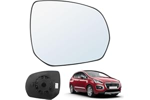 RASHION Verre de Rétroviseur Droite Compatible avec Peugeot 3008 09-16/5008 09-17 / Citroen C3 Picasso 08-16 / C4 Picasso 09-13 Glace De Rétroviseur Chauffant