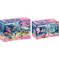 Playmobil Magic 70095 Nachtlicht Perlenmuschel, Ab 4 Jahren & Magic 70096 Beautysalon mit Perlenschatulle, Ab 4 Jahren
