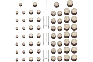 TOVOT 60 Pièces Roues à Lamelles Montées Avec Tige 3mm - Ensemble 240 Grit (10/12/15/20mm)
