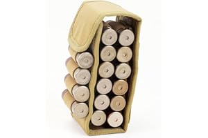 DONGKER Custodia Munizioni Tattico,Borsello per Cartuccia Molle da 16 Rotondi 12GA per Caccia All'aperto