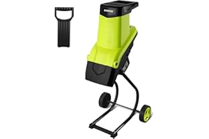 Garden Shredder Electric: DEKOPRO 2500W with 10m Cable 3800rpm Mulcher for 45mm Branches, Wood Chipper with Steel Blades, Leaf Shredder, Branch Shredder for Garden Debris and Branches