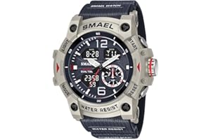 aswan watch Orologio Uomo,Orologio Digitale Uomo con Cronometro,Allarme,Luce LED，Calendario-Orologi Sportivo con Cinturino in Silicone