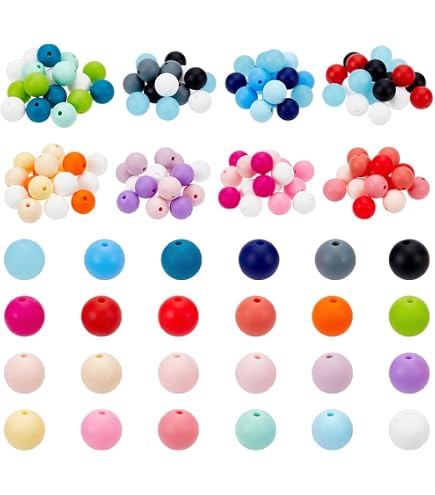 Decoendiy 20 Bunte Sportperlen Aus Silikon – DIY Perlen Für Armbänder, Halsketten & Basteln