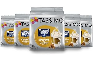 Tassimo Café Dosettes - 40 boissons Maxwell House Macchiato Caramel (lot de 5 x 8 boissons)