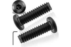30 stycken M5X16mm skruv med platt huvud och inre sexkant, rostfritt stål A2 V2A svart M5 skruv med platt huvud, helgänga, rostfria skruv med inre sexkantsnyckel för hushållsapparater