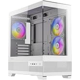 Antec Mini CX500M ARGB Beyaz Micro-ATX Mini-ITX Bilgisayar Kasası, Temperli Cam, ARGB Fanlı