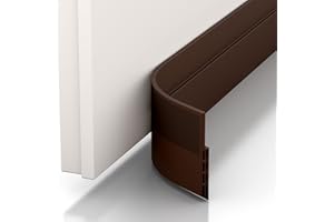 Vellure® uszczelka do drzwi, stoper przeciągów do drzwi, samoprzylepna uszczelka premium (oszczędność energii - szybki i łatwy montaż), idealna również jako ochrona przed hałasem i zimnem (5 x brązowa)