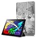 Produktbild tinxi® Kunstleder Tasche für Lenovo TAB 2 A10-70F / Tab 2 A10-70 / Tab2 A10-30 (X30F) / TAB 3 10 Business (TB3-X70F) 10,1 zoll (25.65 cm) Tablet PC (32 GB, Android 4.4) Tasche Folio Tablet cover Flip Case Schutz hülle mit Magnetverschluß Standfunktion Auto Schlaf/Wach Funktion Eiffelturm