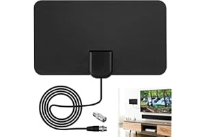 DONGNESI Indoor Aerial for TV, Digital Aerial for TV Indoor with Strong Signal, Digital Television Antenna with 200+ Miles Long Range Reception, Support 4K 1080P Local HD Television Other Resolutions Channel