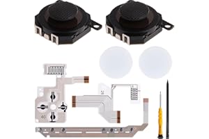 ZHUROUPU Sostituzione Joystick analogico 3D e Tappo Thumb Stick per Sony per PSP 1000 1001, Accessorio Direzione Croce Pulsante Sinistro Tasto Volume Tastiera Destra Cavo Flex (L + R + Volume)