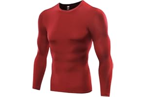 THE PURE BLUE Men's Long-Sleeved Compression Top - Tight Fit Body Shaper and Base Layer Gym Clothes for Men. Moisture-Wicking, Anti-Odour Fabric for Ultimate Performance and Comfort. 6 Colours. 6 Sizes.