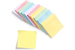 MRITRIT 10 karteczek samoprzylepnych, zestaw karteczek samoprzylepnych, 76 x 76 mm, 100 karteczek / podkładek, karteczki samoprzylepne do oznaczania i podkreślania stron, słownictwo