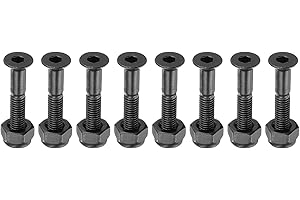 PATIKIL Kit de Quincaillerie pour Skateboard Pièces Vis de Montage en Acier au Carbone de Qualité Boulons Écrous Set pour Skateboard Cruiser,