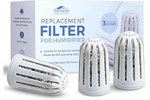 Aennon - 3 filtri di ricambio per umidificatori a ultrasuoni Cool Mist, funzionano anche per altre marche confezione da 3 filtri per umidificatore…