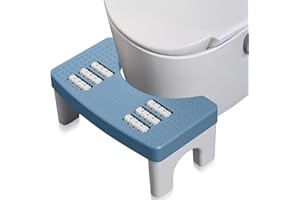 Lighterday Toilet Step Stool,Massage Poop Stools,Non Slip Toilet Footrest - a Constipation Relief for Adults,Small Step for Children and Adults(Blue)