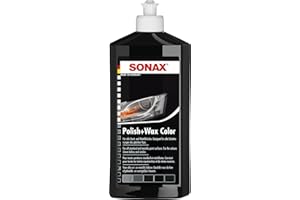SONAX Polish+wax color (500 ml) moyennement abrasif à la cire de carnauba avec pigments de couleur noir | Réf: 0961000-811