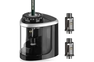 Linkstyle Temperamatite Elettrico, Temperino Automatico Per Scuola Casa Ufficio Aula, Lama Sostituibile, Stop Automatico