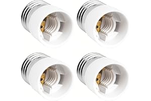 Akynite Set med 4 E27 till E14-adaptrar, stor till liten, vit, högtemperaturbeständig metall och plast, modern stil, energibe