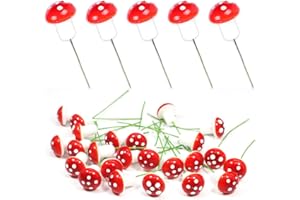 XUKZIMA 40 piezas Decoración Simulación Hongos Macetas Mini Decoración Setas Jardín Miniatura Seta Pequeña, Seta Decorativa Bonsái, Jardín de Hadas