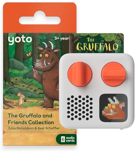Yoto Player (3e generatie) Starter Pack Bundle - Kids Bluetooth Audio Speaker, All-in-1 Device Plays Stories Music Podcasts Radio Sleep Sounds White Noise Thermometer Nightlight Ok-to-Wake Alarm
