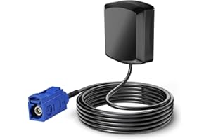 Maswell GPS-Antenne Fakra C Blau, wasserdicht, magnetische Navigation, aktive Antenne, kompatibel mit Blaupunkt Becker RNS MFD-2 Audi VW Mercedes für VW RNS 300 310 500 510 MFD 2 3 Comand