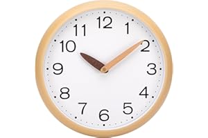 VIVILINEN Zegar ścienny bez odgłosów tykania, zegar ścienny, nietykający, rysunek słojów drewna, rama z tworzywa sztucznego, bezgłośny, 30 cm, do salonu, sypialni, kuchni, biura