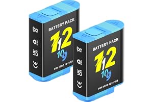 Palogreen 2st Hero 12 Batterier 2000 mAh för Hero 12/11/10/9 Black – 3,85 V/Li-Ion ersättningsbatteri kompatibelt med 12/11/1