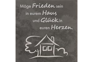 Fritz Cox® Steinkreuz-Haussegen 'Möge Frieden Sein Frieden in eurem Haus und Glück in euren Herzen'
