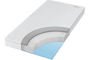 ‎BEDSTORY BedStory Baby Mattress 60 x 120 cm for Cot and Cot, Adjustable Hardness 12 cm Height, Breathable Children's Mattress with Removable and Washable Cover, Oeko-Tex Standard 100 Certified