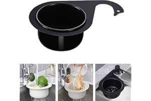 Loosusu Siebkorb Spüle Edelstahl in Schwanenform, Abflusskorb Küchenspüle zum Filtern von Küchenabfällen und Waschen von Gemüse Und Obst (Schwarz)