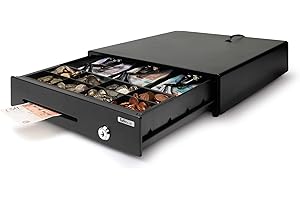 Safescan LD-3336 Light-Duty Cash Drawer that Safely Stores Your Cash - Till Drawer with 3 Note and 8 Coin Slots - Cash Till with RJ-12 Connection - Compact Cash Register Drawer of 33 X 36 X 10 cm