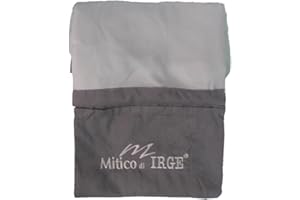 IL MITICO DI IRGE Telo Lettino Mare in Microfibra con Tasche Laterali, Elastici Antiscivolo e Cuscino Gonfiabile IRGE (Grigio)