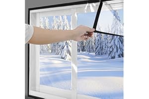 JIAJUTUI001 Película Aislante para Ventanas,Cubierta Transparente para el Aislamiento Térmico de Ventanas,Lona Aislante Térmica Transparente Película,Aislante para Ventanas (80x120cm)