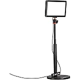 Rollei Lumis Key-Light - Luce LED per video con treppiede da tavolo, con telecomando su cavo, per illuminare streaming video 