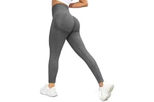 Voqeen Leggings Mujer Leggins Deportivos Push Up Cintura Alta Mallas Deporte Fitness Pantalones de Yoga Elásticos Mayas Deportivas Control de Barriga para Running Training Pilates