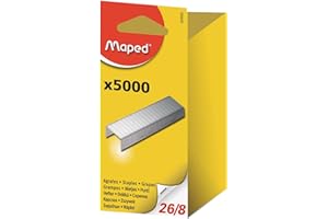 MAPED - agrafes 26/8, zinguée, contenu: 5.000 pièces en emballage blister avec oeillet de suspension (324502 0)