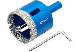 Teronbeta Diamant Lochsäge 40mm mit Zentrierbohrer, Professionellen Hartgelötet Diamant Kernlochbohrer für Fliesen, Porzellan, Keramik, Glas, Quarzit, Marmor