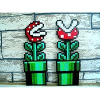 Sprite 1x Fleisch fressenden Pflanzen von Mario Bros Hama Perlen • • Pixel Art Perler Perlen repräsentieren • Nintendo