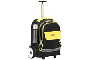 UNIKER Laptoptasche mit Rollen für 15,6 Zoll Laptops, Krankenschwestertasche auf Rädern, T5 (T5 - Schwarz/Gelb)