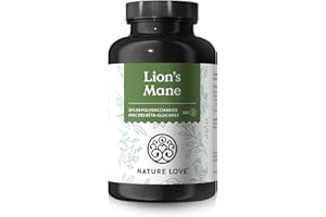 NATURE LOVE® Lions Mane - 180 gélules - hautement dosé, avec extrait 30:1 de 1500mg par dose journalière - 30% polysaccharides, 5% bêta-glucanes - Lion’s Mane - végane, testé en laboratoire