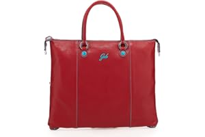 Gabs Borsa a Mano G3 PLUS M Trasformabile Versione Ruga Basic 100% Pelle Rosso Intenso