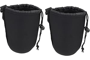Gadpiparty 2 Stück Kameraobjektivtasche Wish Lens Pouch Kameraobjektivetui Kameraobjektivtasche Weite Maschine Kameraobjektiv Kordelzugtasche Objektiv Aufbewahrungstasche Kameraobjektiv