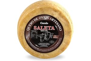 Amaisso® 1/2 Queso Curado de oveja Gourmet (1,2Kg) | Elaboracion Artesana Tipo Queso manchego | Quesos de leche de oveja Saleta