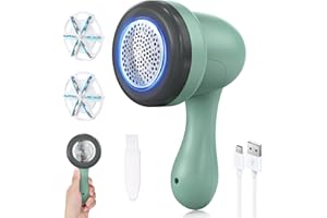TIPTOP HOME Lint Remover, Electric Fabric Shaver Bobble Remover for Clothing with 3 Blades & USB, Portable Quick Debobbler clothes Shaver Lint Roller Carpet Clothe Sweater Fuzz Pilling Fluff Remover for Clothes