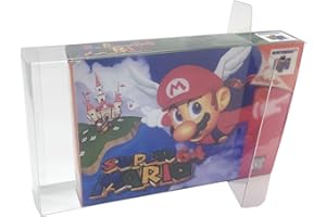 TRIPHKAR 10 Stück Transparent Spiele Hüllen Schutzhülle für Nintendo SNES N64 Spiele Cartridge Box