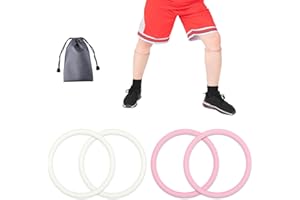 GOSKNOR 4szt Silikonowe Paski Podtrzymujące Ścięgno Rzepki, Oddychające Opaski Kolana do Biegania Stabilizujący Stabilizator Rzepki z Torbą Przechowywania dla Mężczyzn i Kobiet (Różowy, Lśniący Biały)