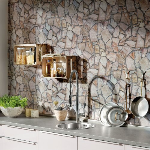 A.S. Creation 927316 Mustertapete in Natursteinoptik Wood`n Stone, beige, braun, grau - 3